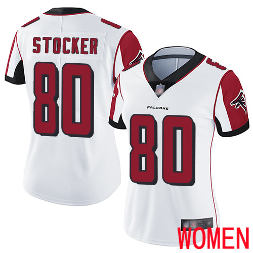 Atlanta Falcons Limited White Women Luke Stocker Road Jersey NFL Football #80 Vapor Untouchable